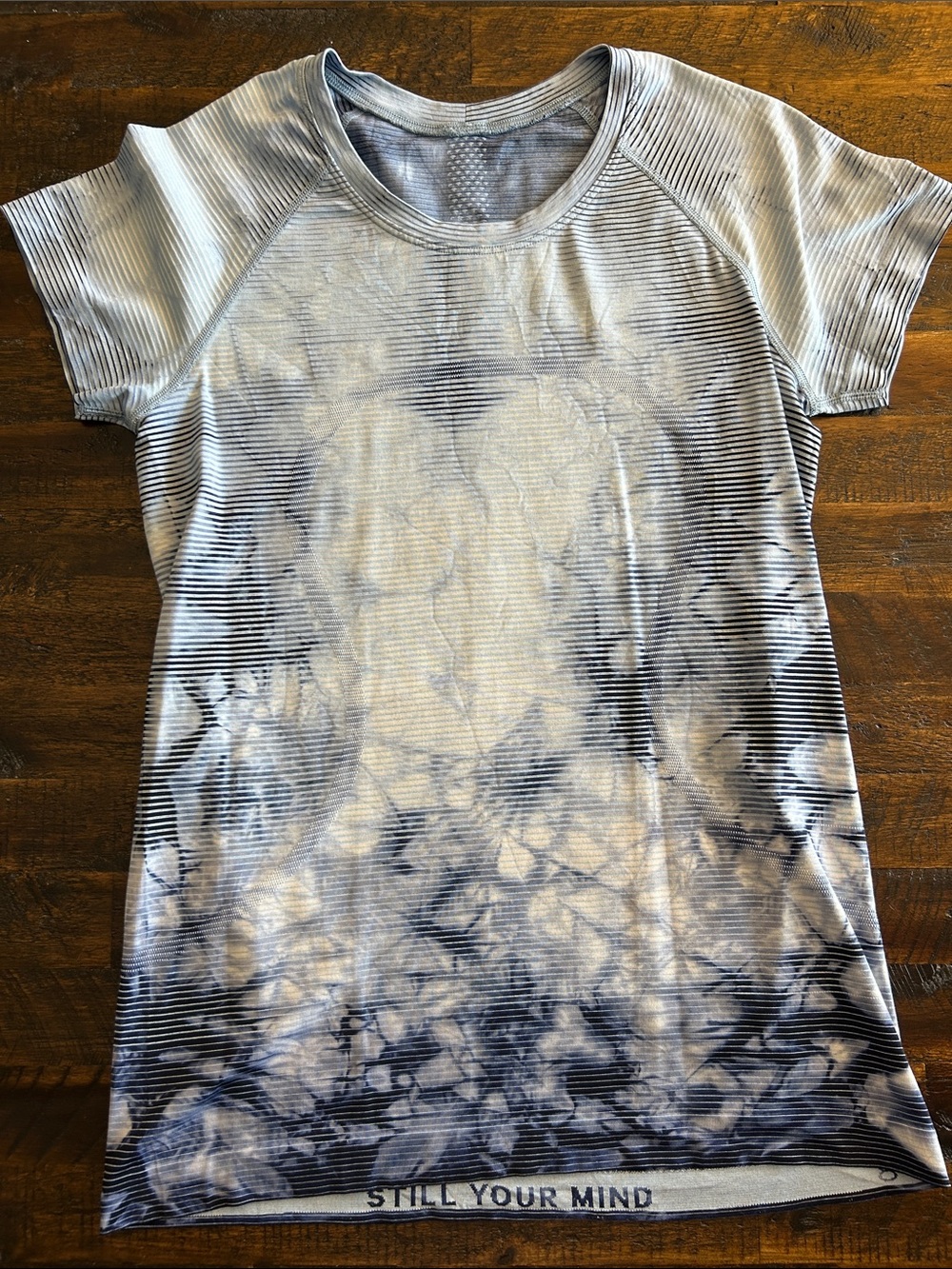 White and Blue Tie Dye Women’s Lululemon Swiftly Tech 2.0 Short Sleeve